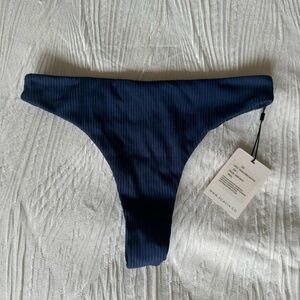 Acacia Swimwear Deep Navy Ribbed Bottom